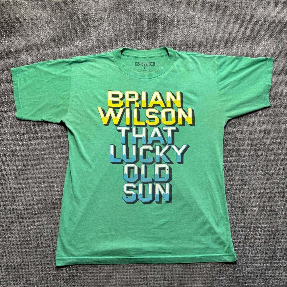 Brian Wilson Tour Graphic Tee Mens Large Green That Lucky Old Sun 2008